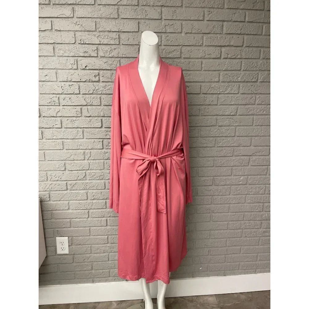 Hammacher Schlemmer Vintage Rose Jersey / Lounge Wear Robe Size L / XL